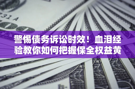 武汉警惕债务诉讼时效！血泪经验教你如何把握保全权益黄金期