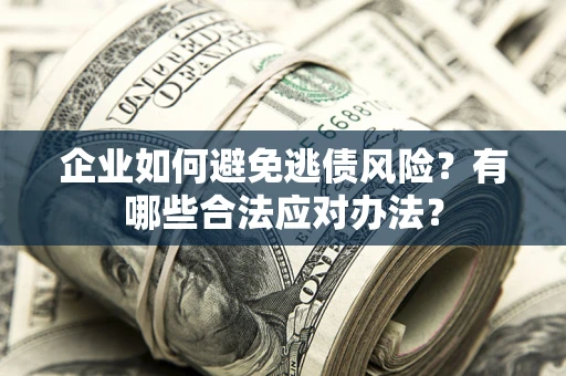武汉企业如何避免逃债风险？有哪些合法应对办法？