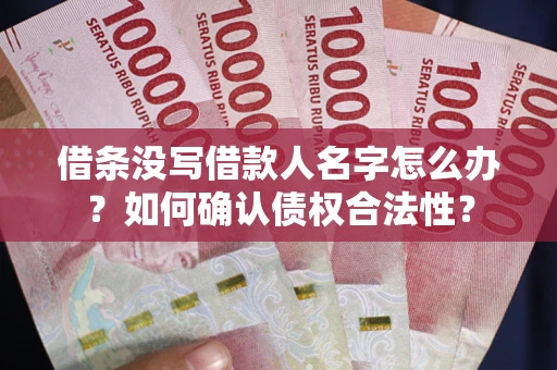 武汉借条没写借款人名字怎么办？如何确认债权合法性？
