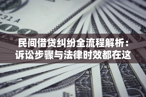 武汉民间借贷纠纷全流程解析：诉讼步骤与法律时效都在这儿了