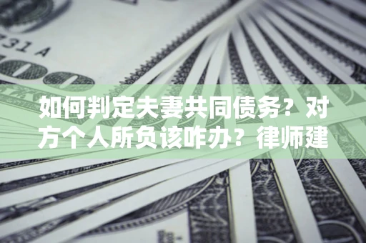 武汉如何判定夫妻共同债务？对方个人所负该咋办？律师建议