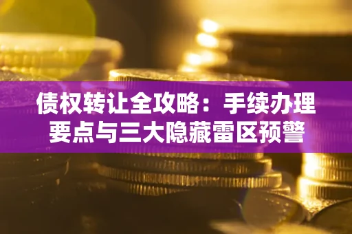 武汉债权转让全攻略：手续办理要点与三大隐藏雷区预警