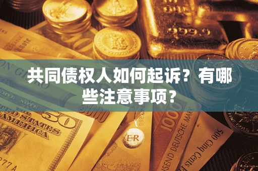 武汉共同债权人如何起诉？有哪些注意事项？
