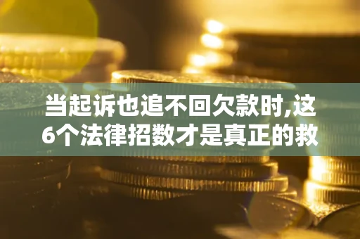 武汉当起诉也追不回欠款时,这6个法律招数才是真正的救命稻草