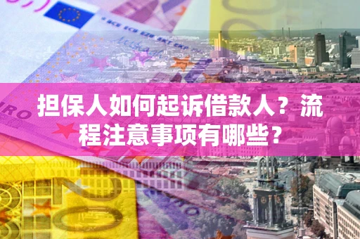 武汉担保人如何起诉借款人？流程注意事项有哪些？